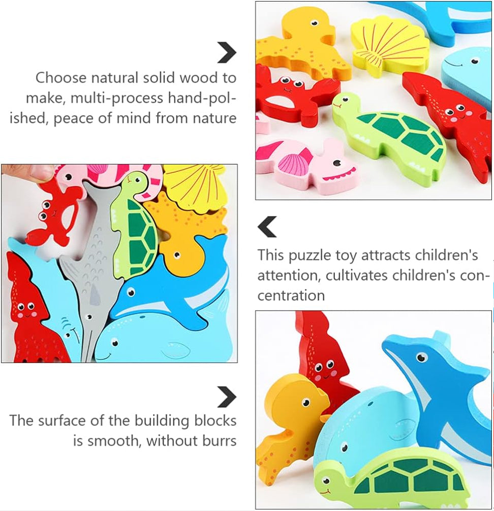 Under the Sea Wooden Puzzle – Fun & Educational Toddler Toy! 🌊🐠