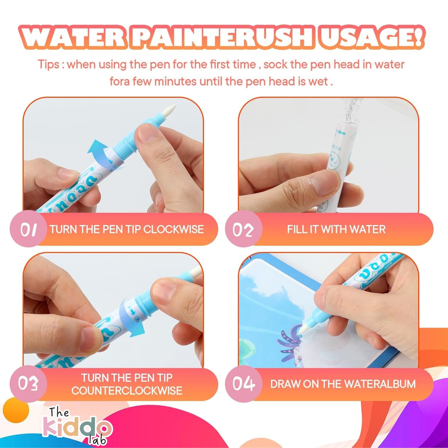 Reusable Magic Water Coloring Book